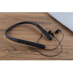 Wholesale Slim Over the Neck Bluetooth Earphone Earbud with MicroSD Music Slot TF200 (Black)